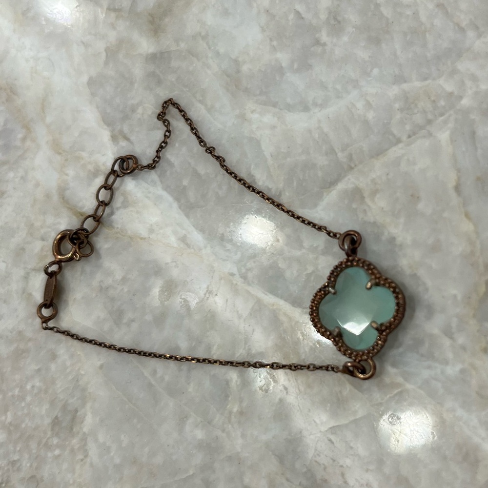 Pandora Chocolate and teal bracelet Never worn
